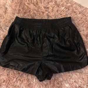 Top shop faux leather shorts size 2